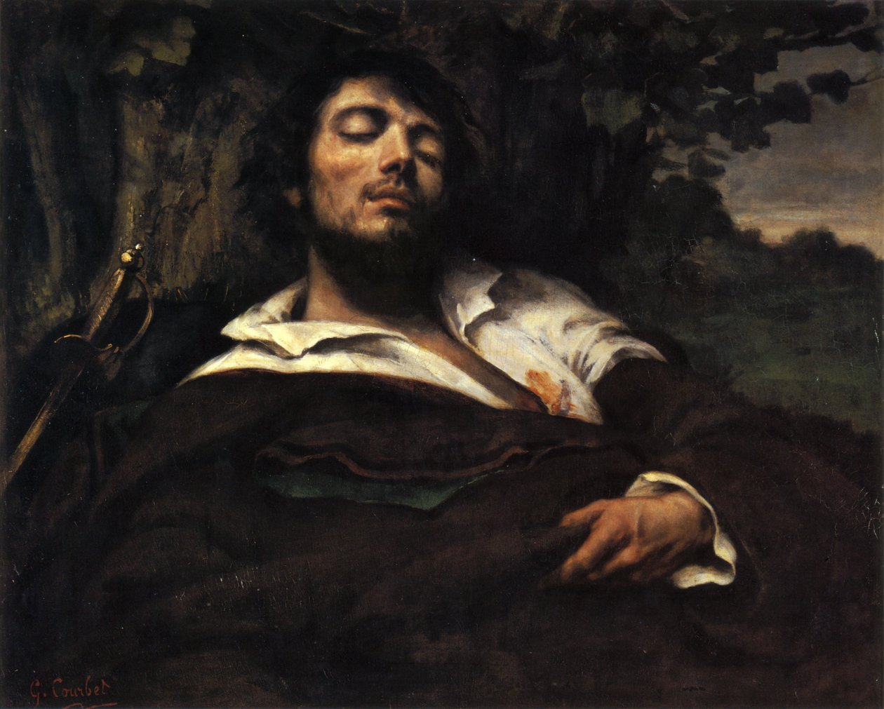 Zraněný muž od Gustave Courbet