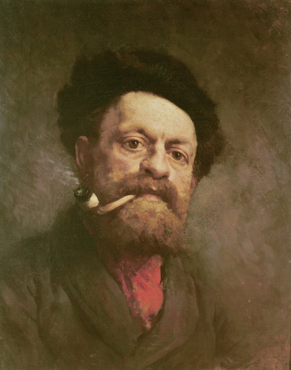 Muž s dýmkou od Gustave Courbet