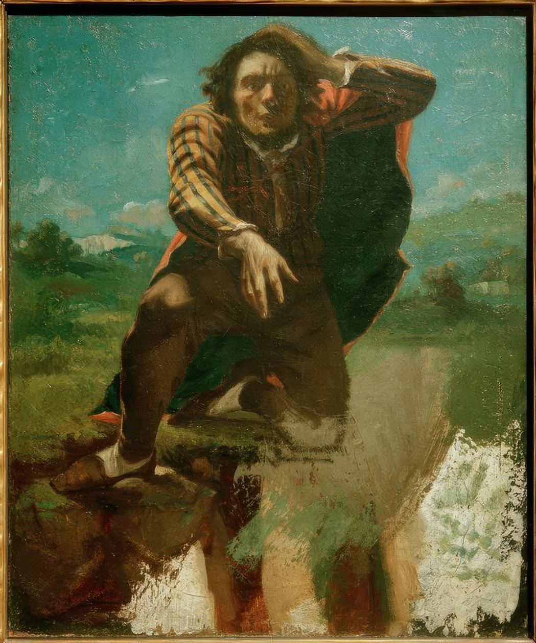 Portrét umělce známého jako Le Fou de Peur od Gustave Courbet
