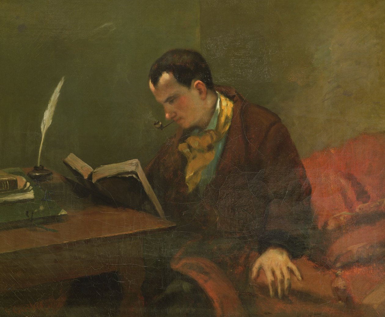 Portrét Charlese Baudelaira (1821-67) 1847 od Gustave Courbet