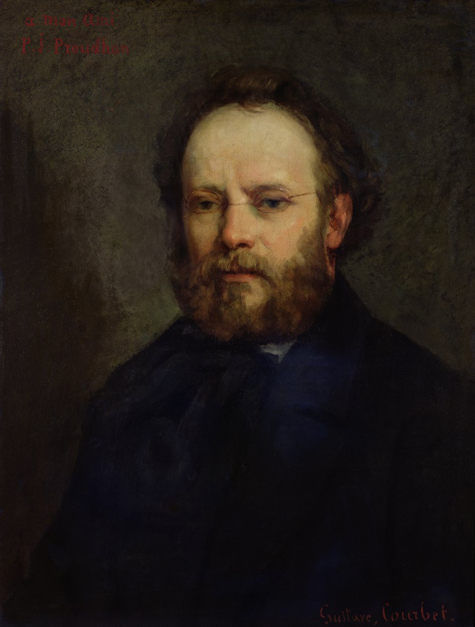 Portrét Pierra Josepha Proudhona (1809-65) 1865 od Gustave Courbet