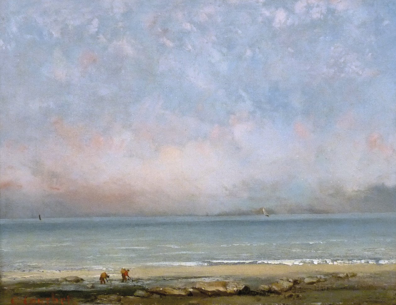Pláž v Trouville od Gustave Courbet
