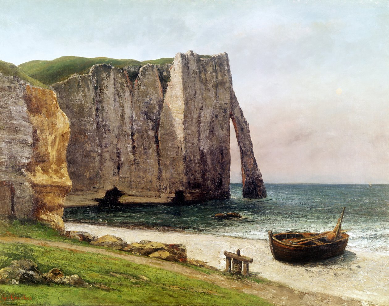 Útesy v Etretatu, 1869 od Gustave Courbet