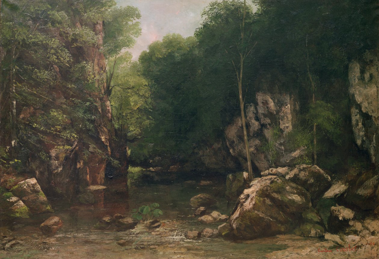 Krytý potok aneb Temný potok, 1865 od Gustave Courbet