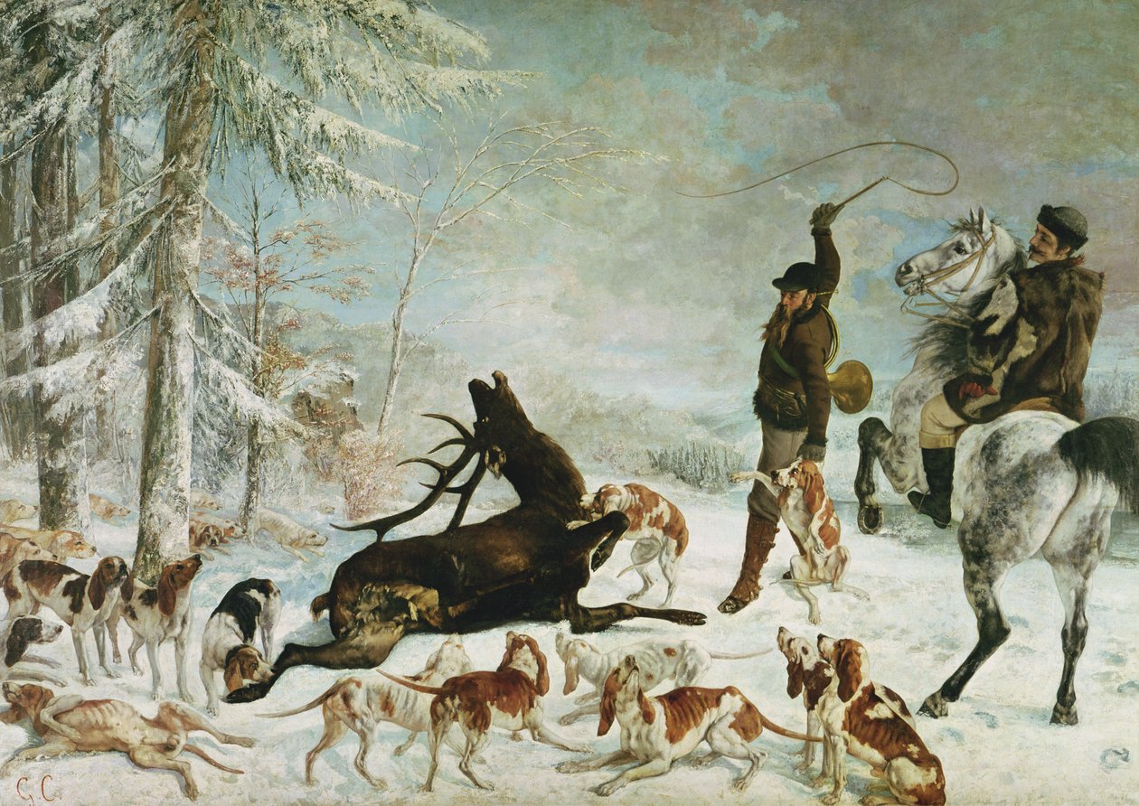 Smrt jelena, 1867 od Gustave Courbet