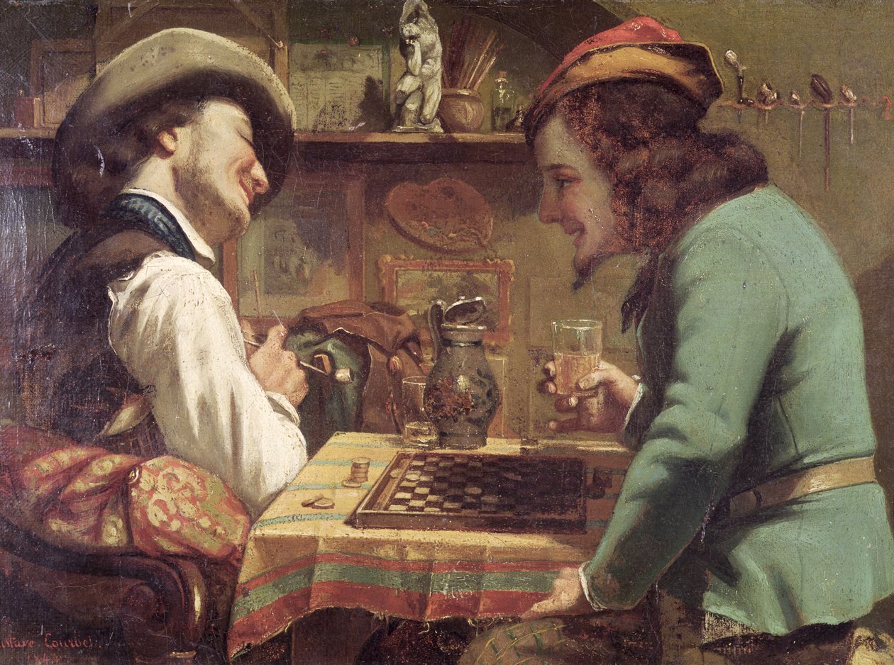 The Game of Draughts, 1844 od Gustave Courbet