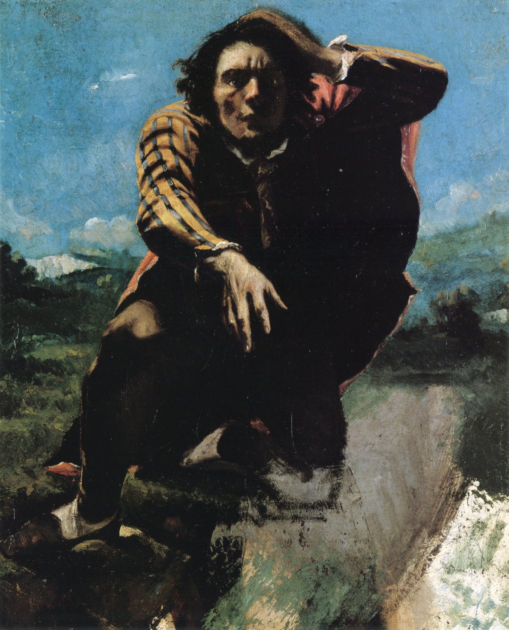 Muž šílený strachem od Gustave Courbet