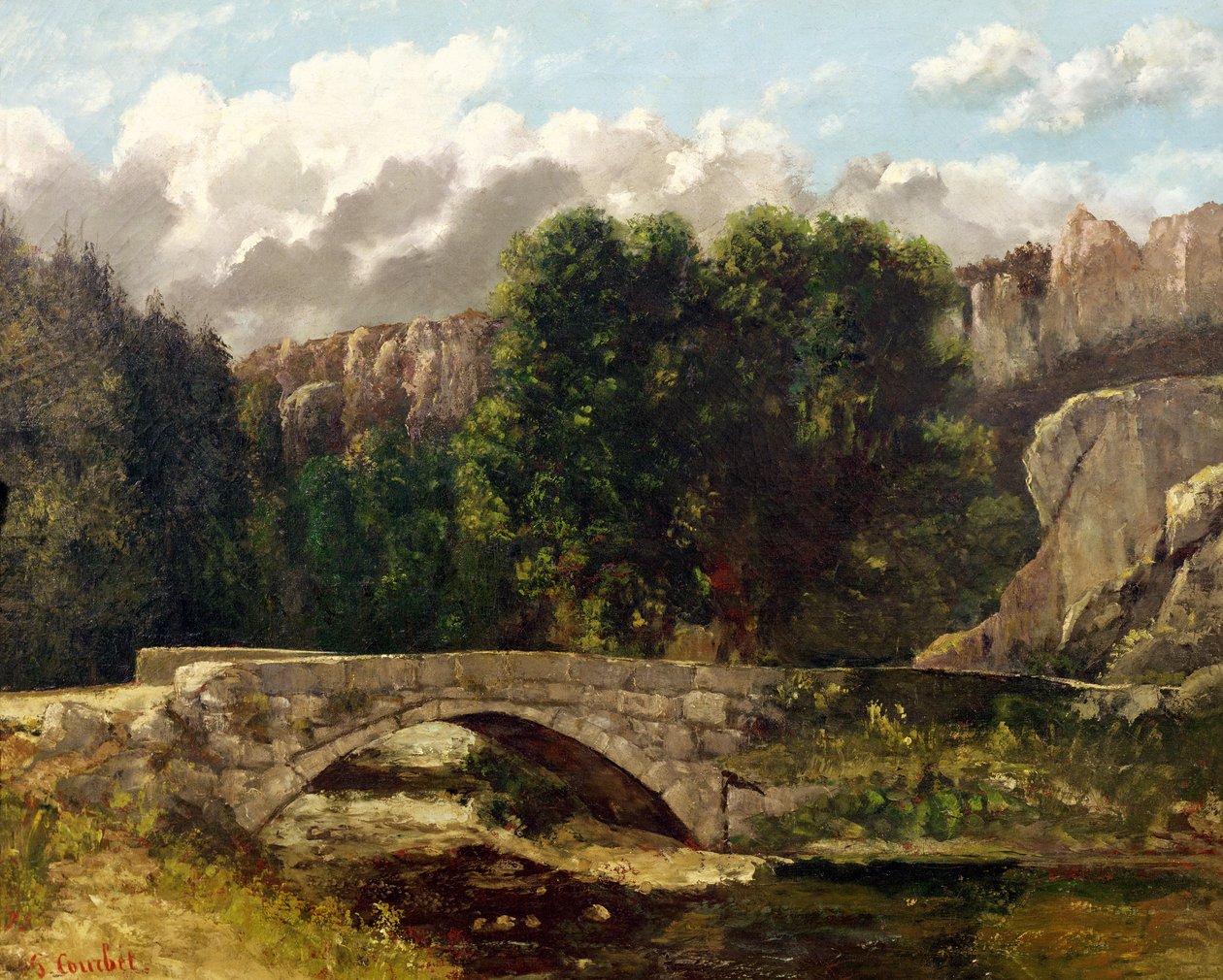 Pont de Fleurie, Švýcarsko, 1873 od Gustave Courbet
