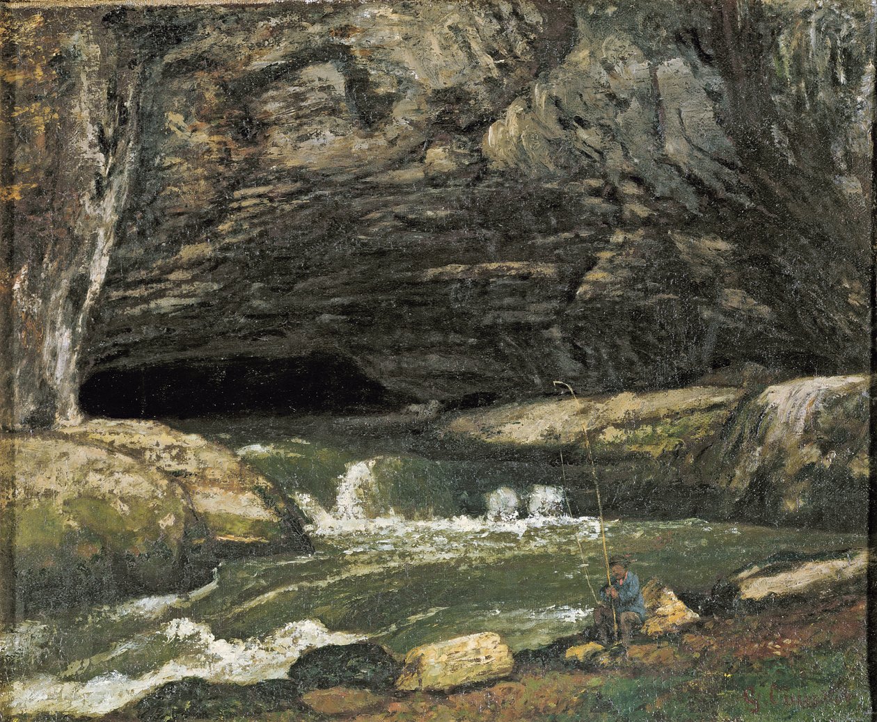 Pramen Loue nebo La Grotte Sarrazine od Gustave Courbet