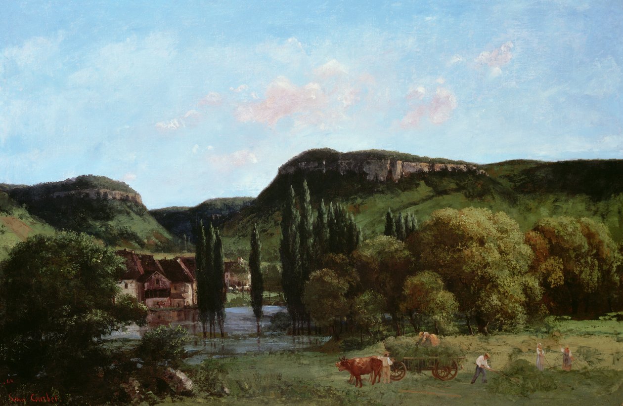 Pohled na Ornans, 1864 od Gustave Courbet