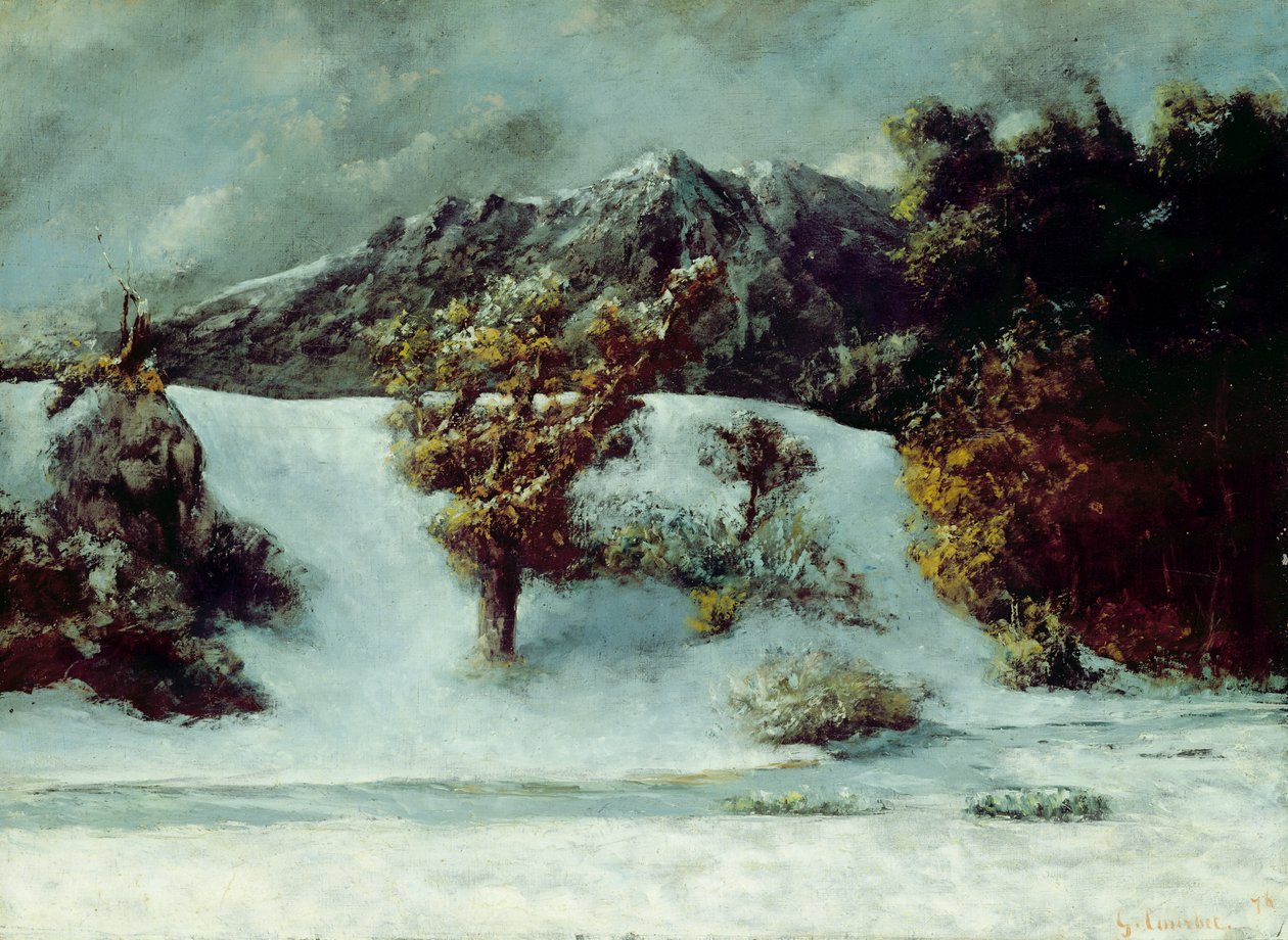 Zimní krajina s Dents Du Midi, 1876 od Gustave Courbet