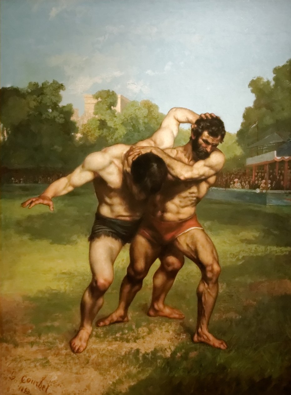 Zápasníci od Gustave Courbet