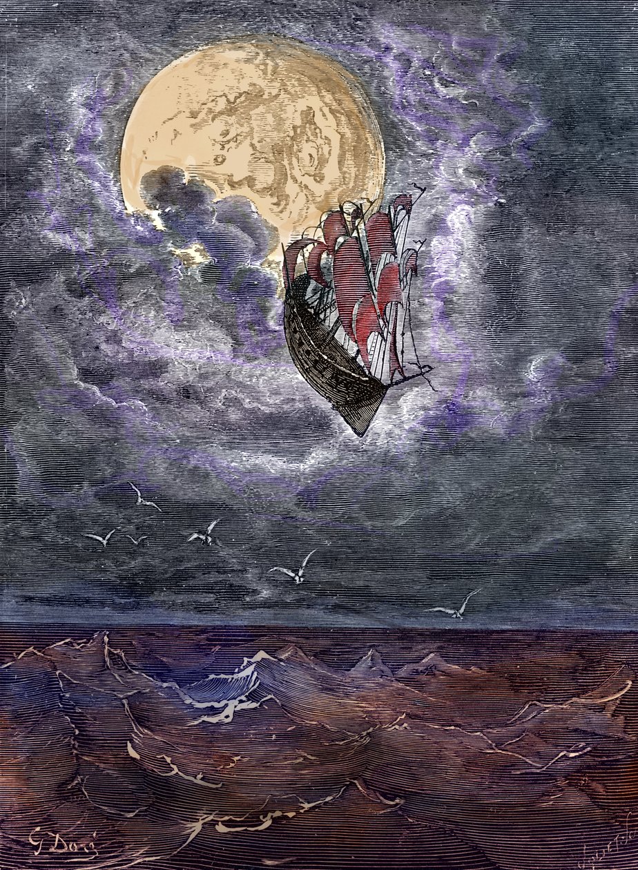 Baron Münchausen: Cesta na Měsíc, Doré. od Gustave Dore