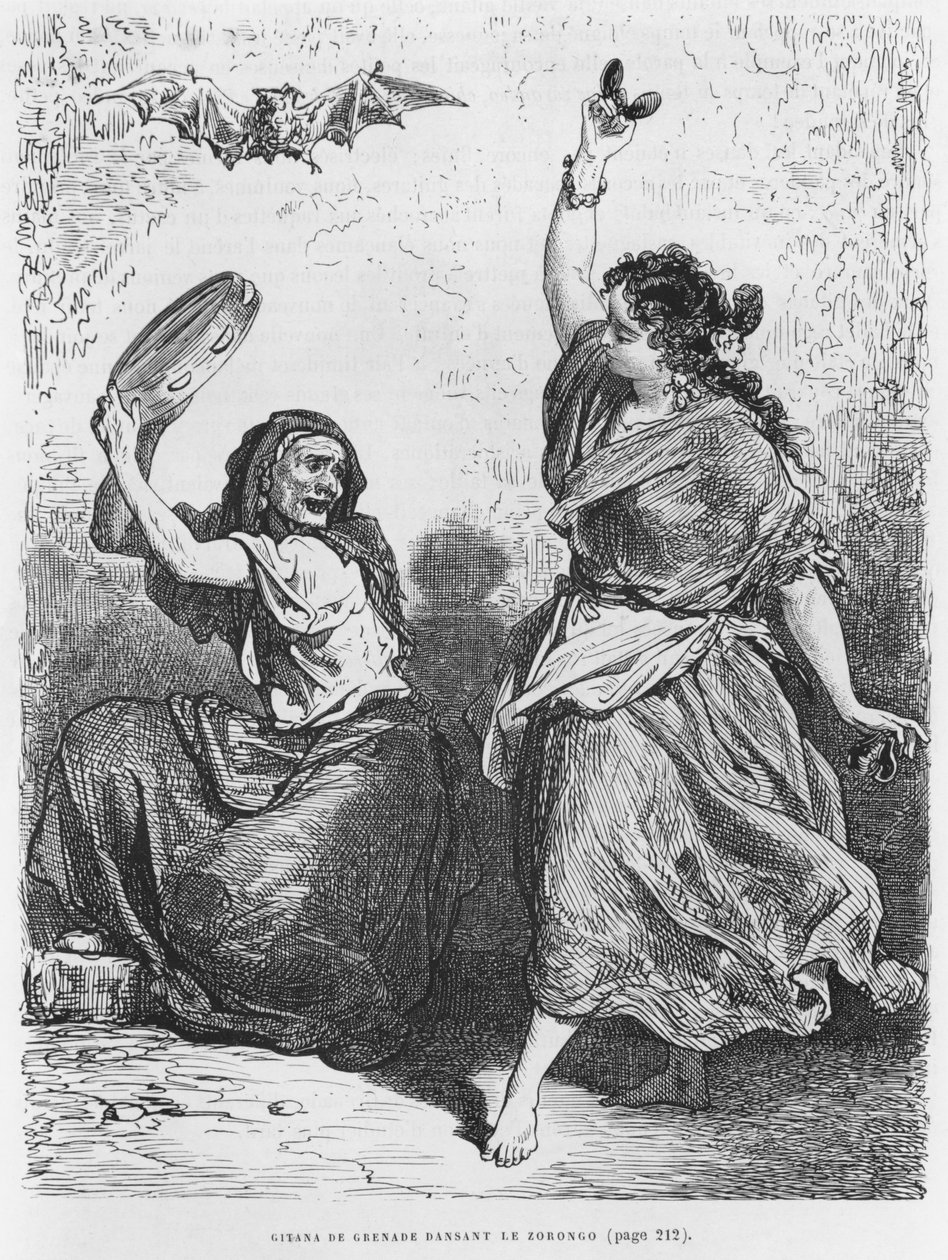 Gitana z Granady tančící zorongo od Gustave Dore
