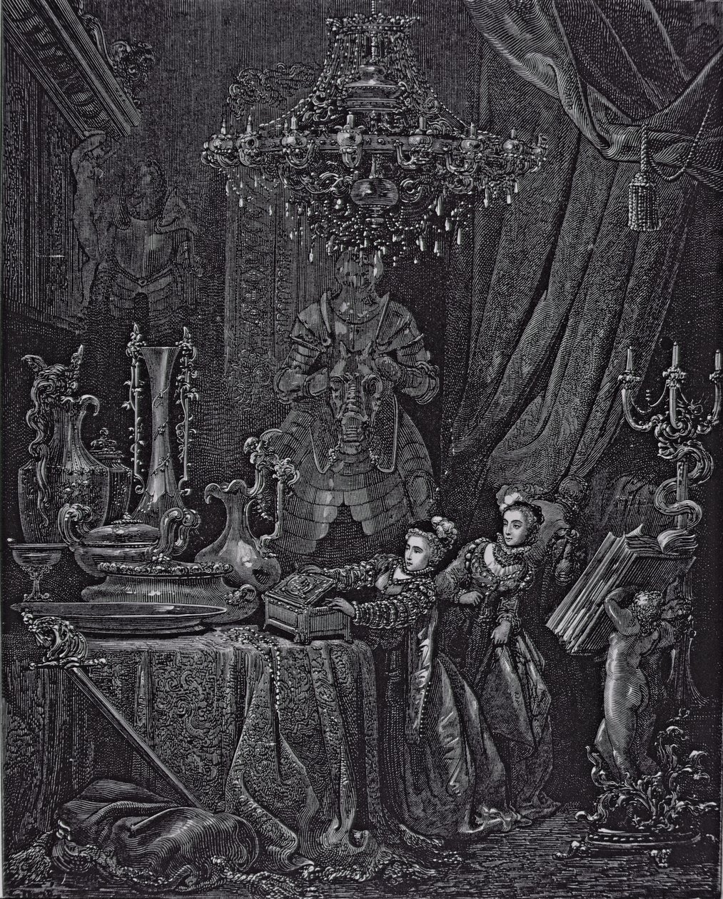 Ilustrace pro „Modrovous“ od Charlese Perraulta (1628-1703) 1893 od Gustave Dore
