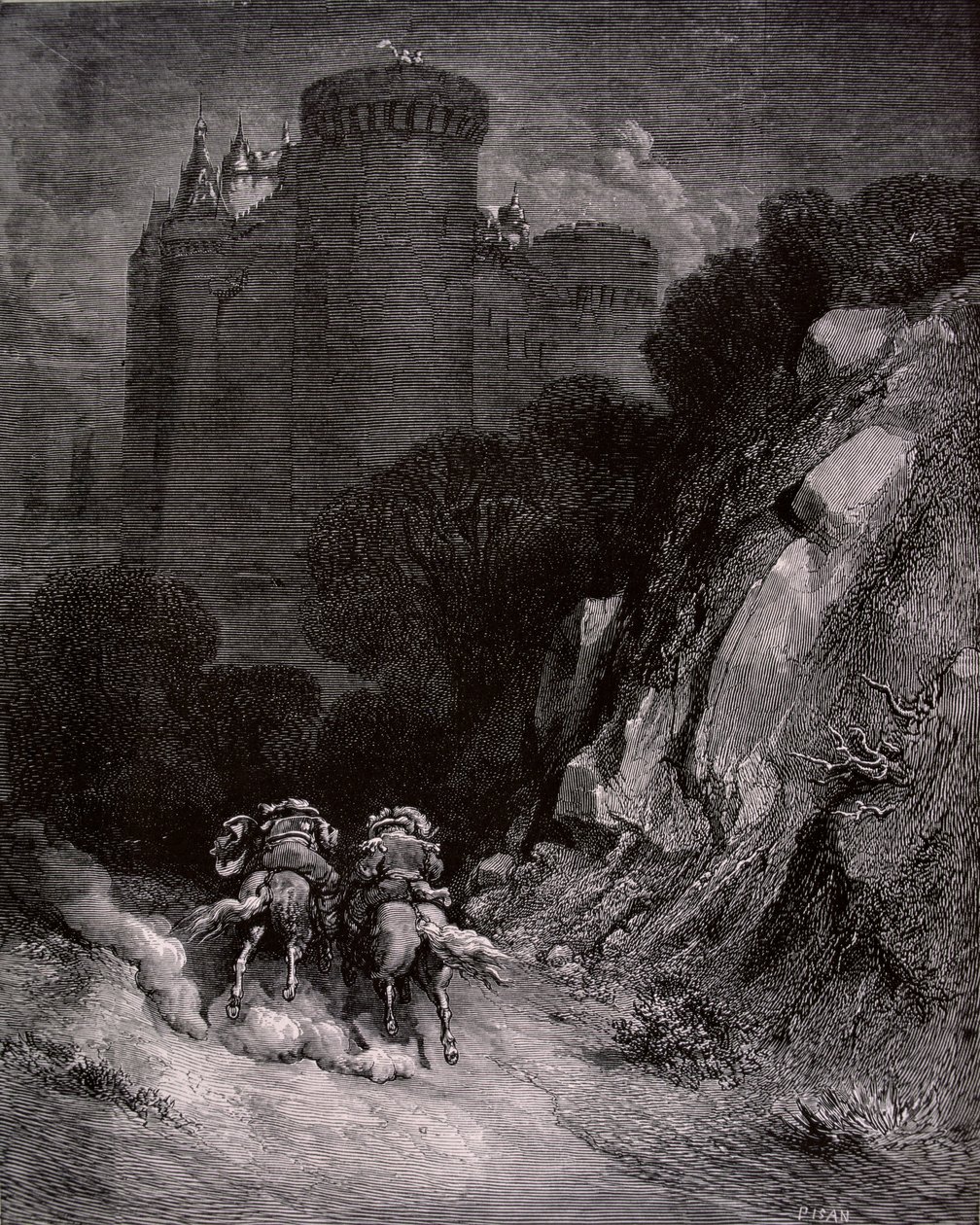 Ilustrace k filmu Modrovous, Charles Perrault (1628-1703) 1893 od Gustave Dore