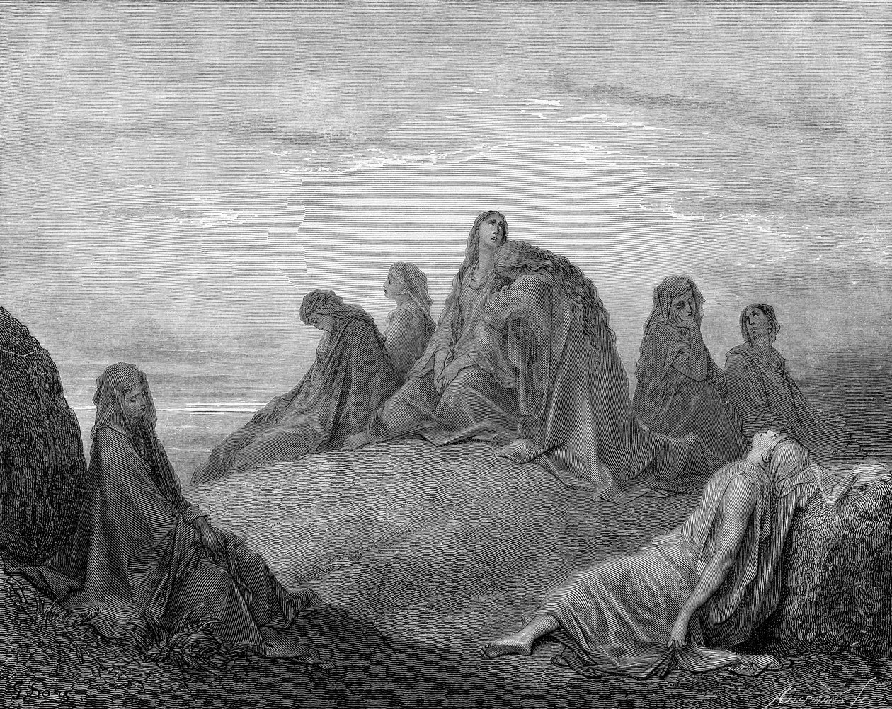 Jeftova dcera a její společníci od Gustave Dore