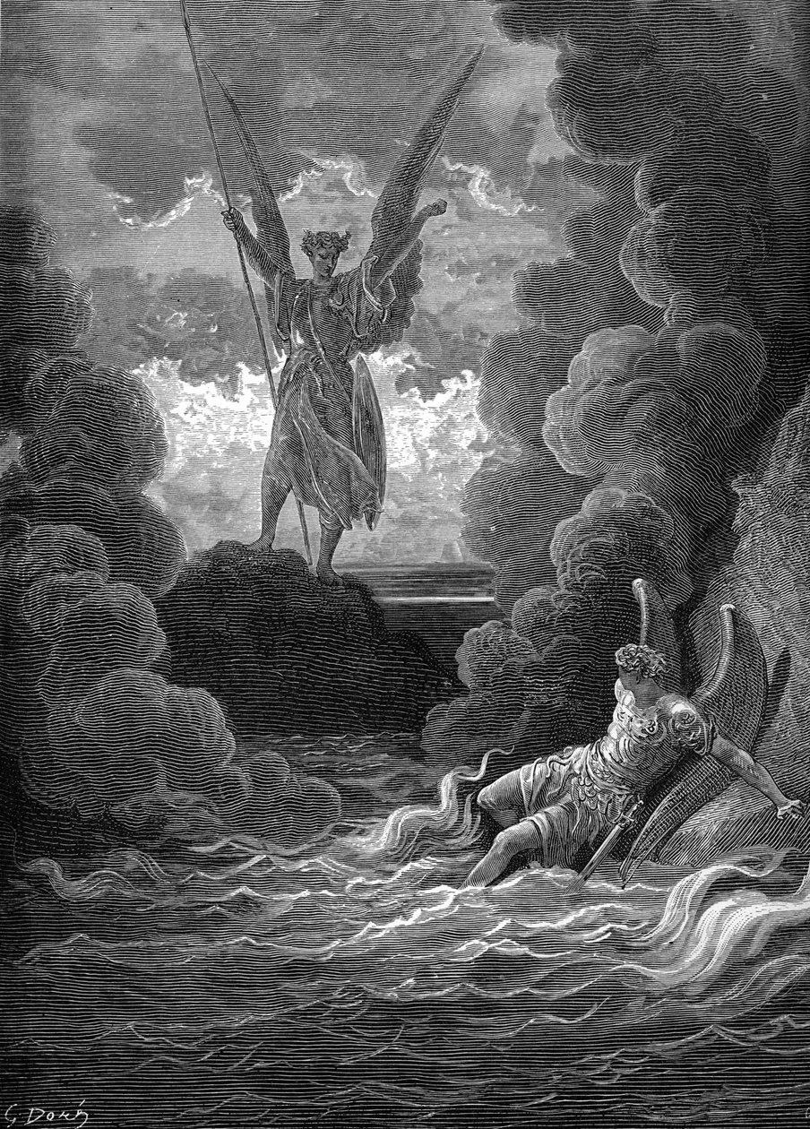 Ztracený ráj: Satan a Belzebub. od Gustave Dore