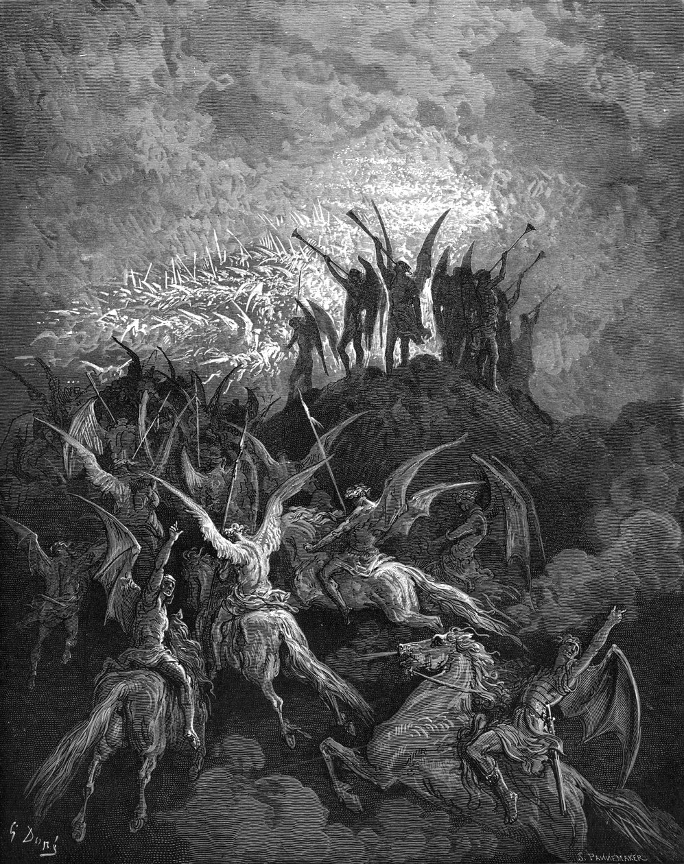 Ztracený ráj: Rebelští andělé. od Gustave Dore