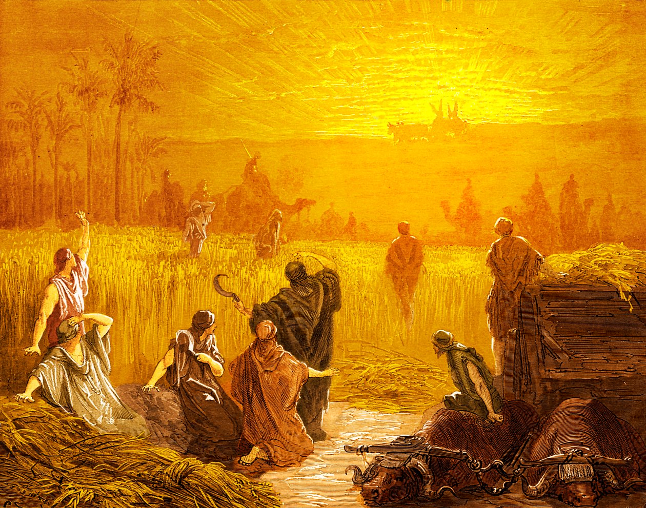 Návrat archy do Beth Shemesh, od Doré - Bible od Gustave Dore