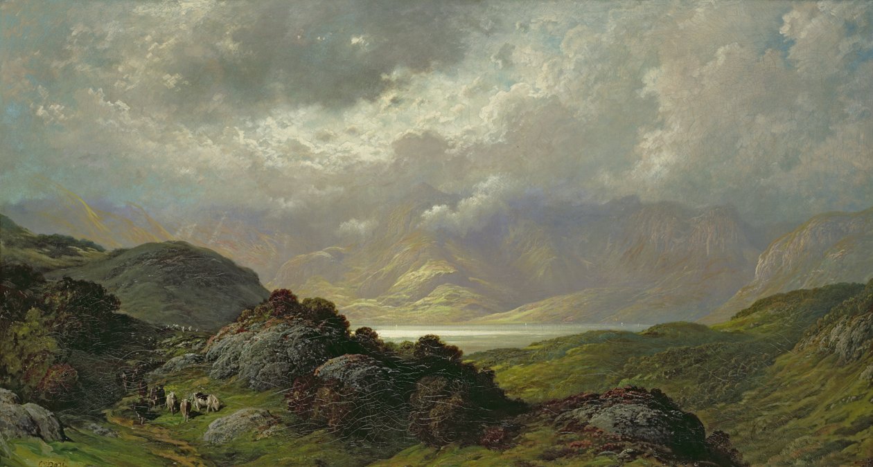 Skotská krajina od Gustave Dore
