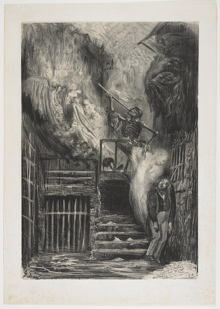 Ulice staré lucerny (Smrt Gérarda de Nerval), 1855 od Gustave Dore