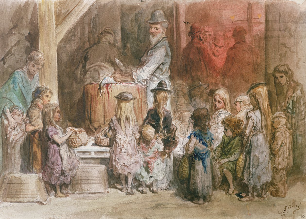 Charita obchodníků s rybami od Gustave Dore