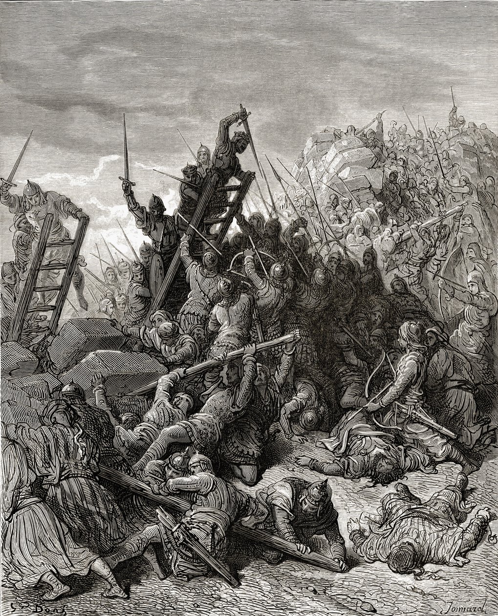 Obležení Ptolemaidy, ilustrace z 