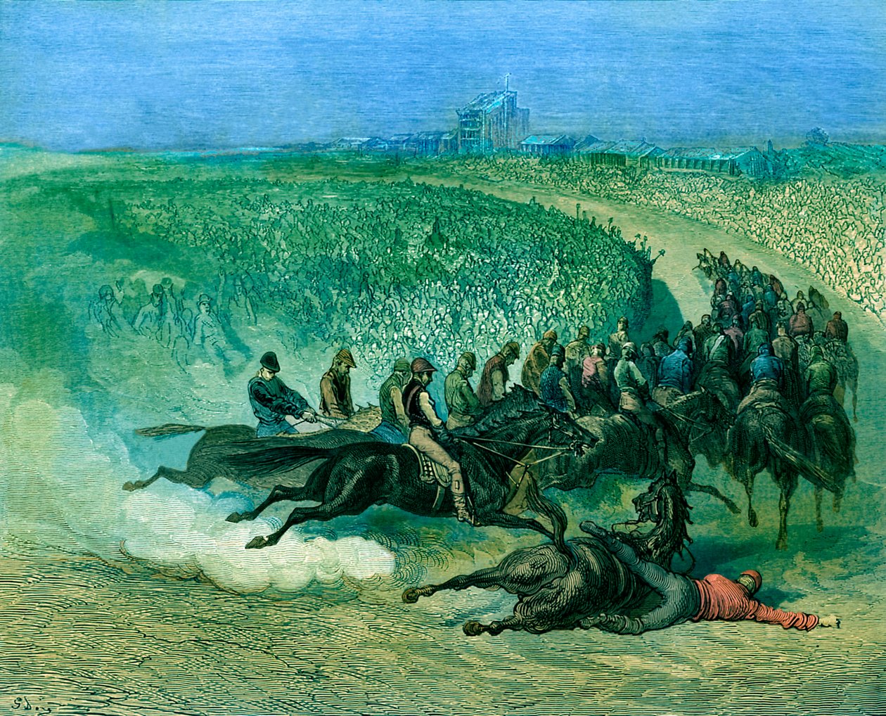 Viktoriánské derby na rohu Tattenhamu od Gustave Dore