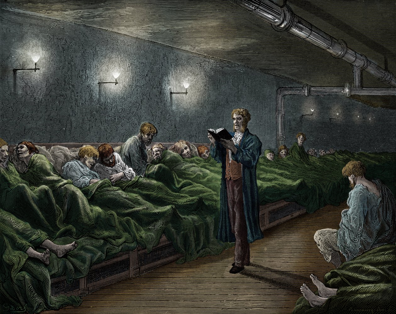 Viktoriánské londýnské útočiště od Doré od Gustave Dore