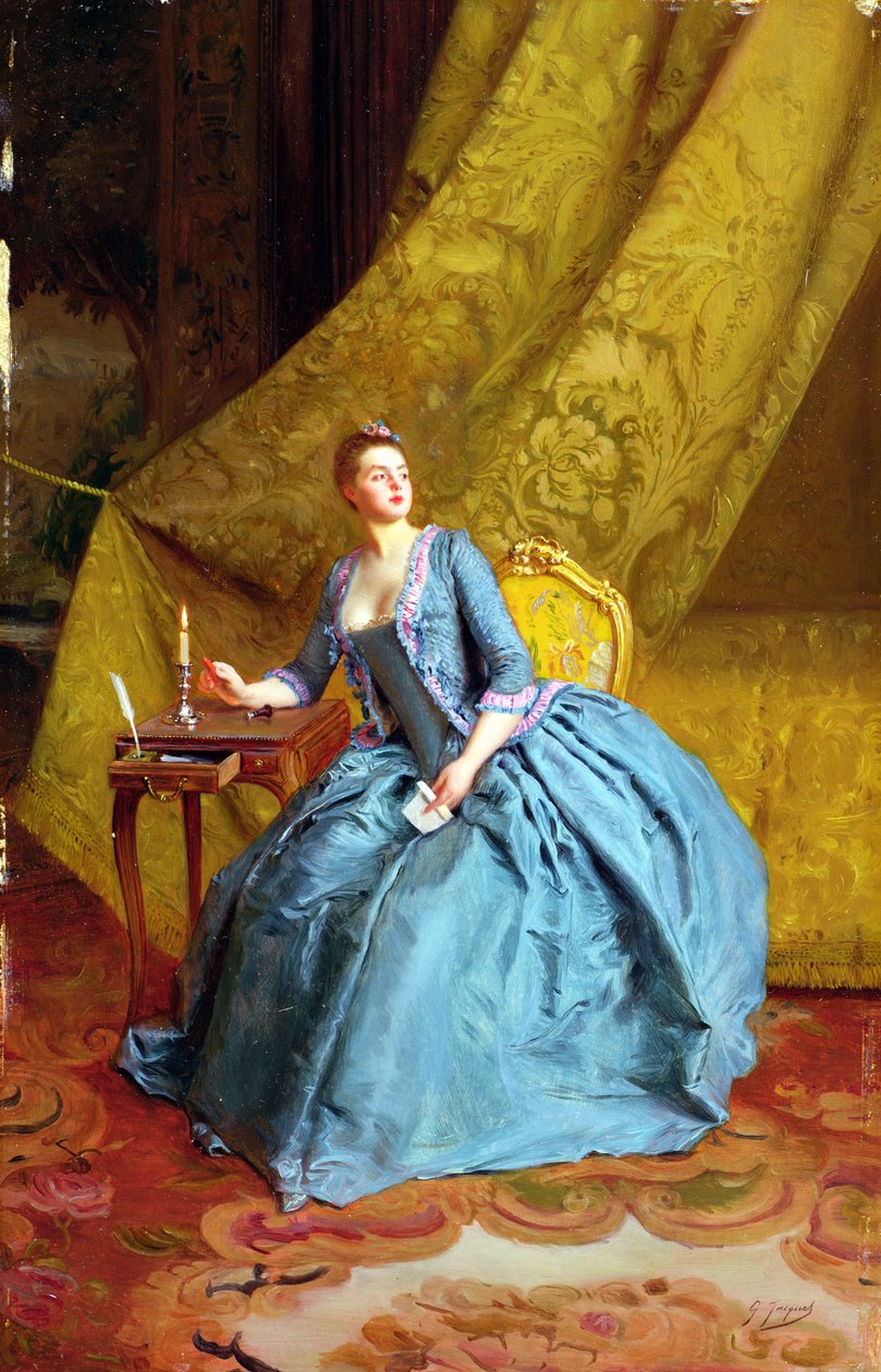 Dáma v interiéru od Gustave Jacquet