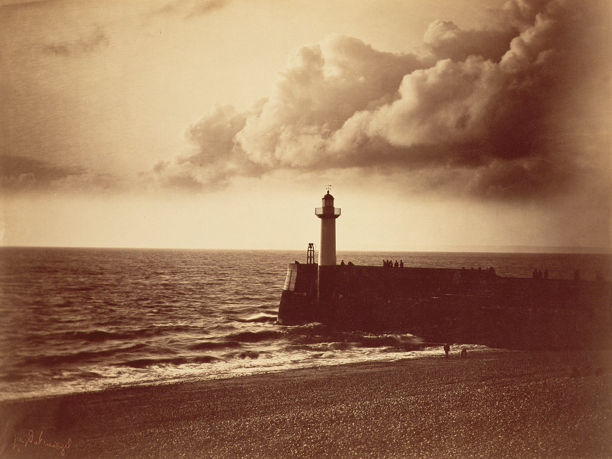 Vlnolam v Sete, kolem roku 1855 (albumenový tisk z negativu kolódia na skle) od Gustave Le Gray
