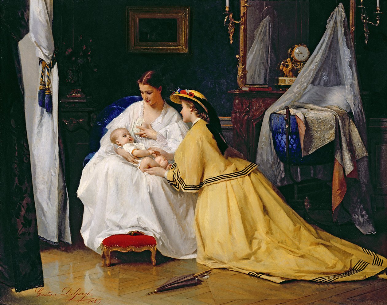 První narozen, 1863 od Gustave Léonard de Jonghe