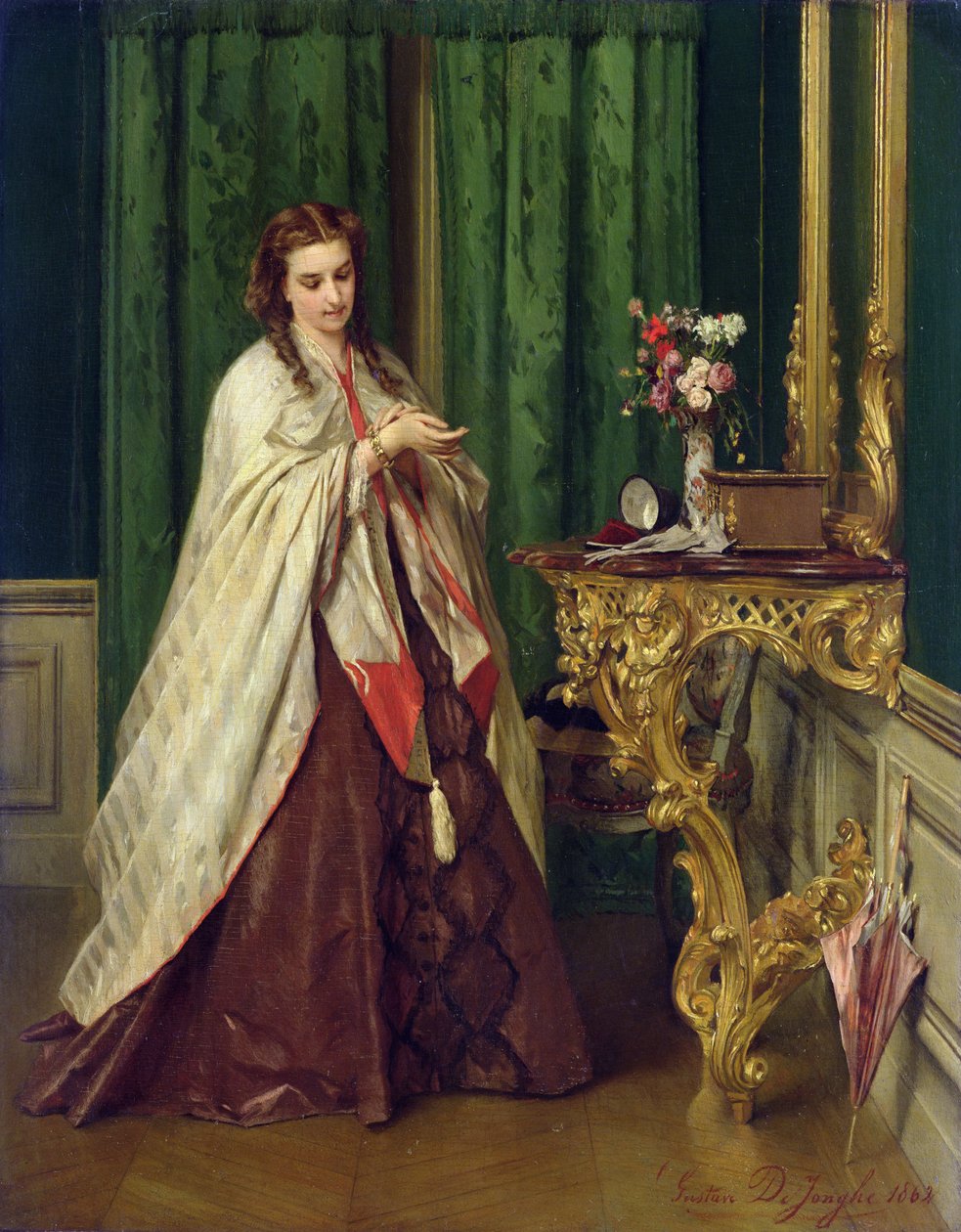 Žena na záchodě, 1862 od Gustave Léonard de Jonghe