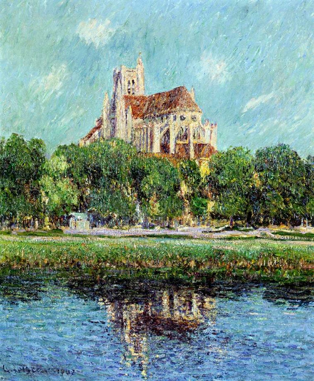 Katedrála v Auxerre, 1907 od Gustave Loiseau