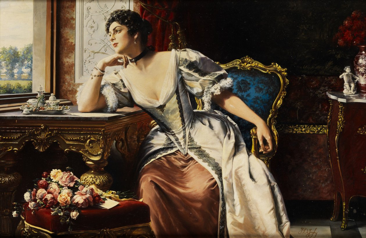 Myšlenky při psaní dopisu od Gustave Léonard de Jonghe