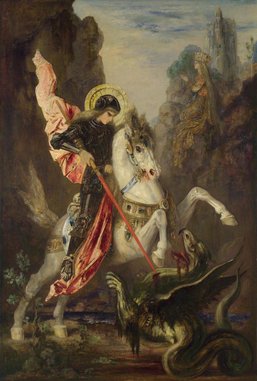 Svatý Jiří a drak od Gustave Moreau