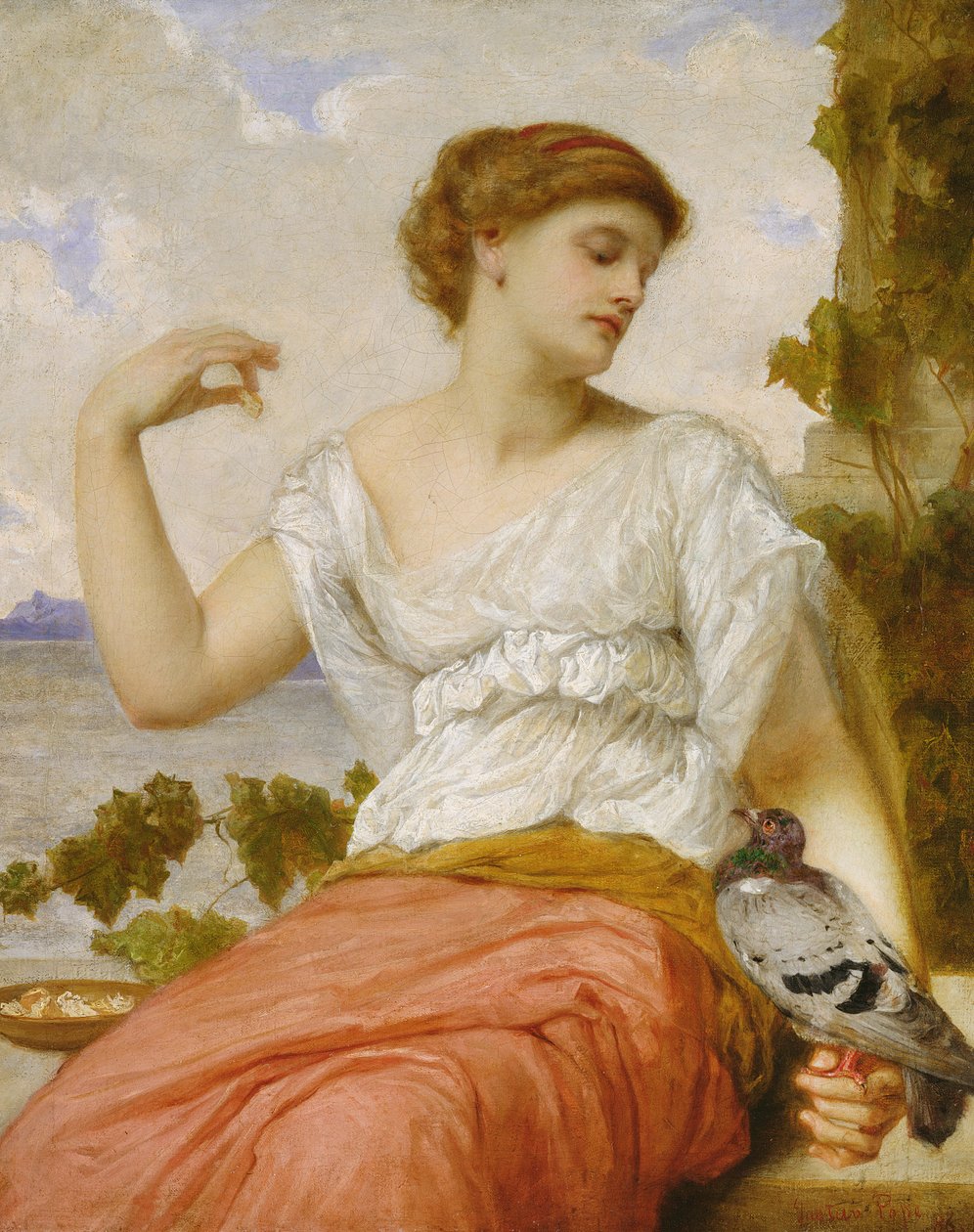 Pet Pigeon, 1886 od Gustave Pope