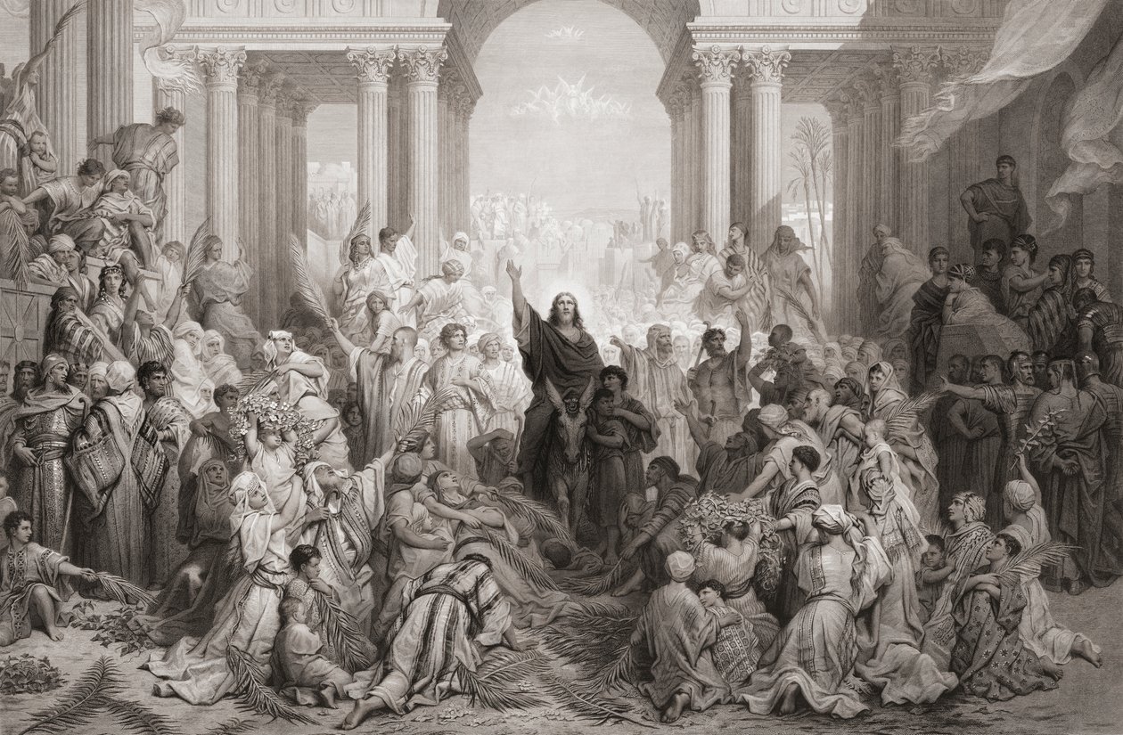 Kristův vjezd do Jeruzaléma od Gustave (after) Dore