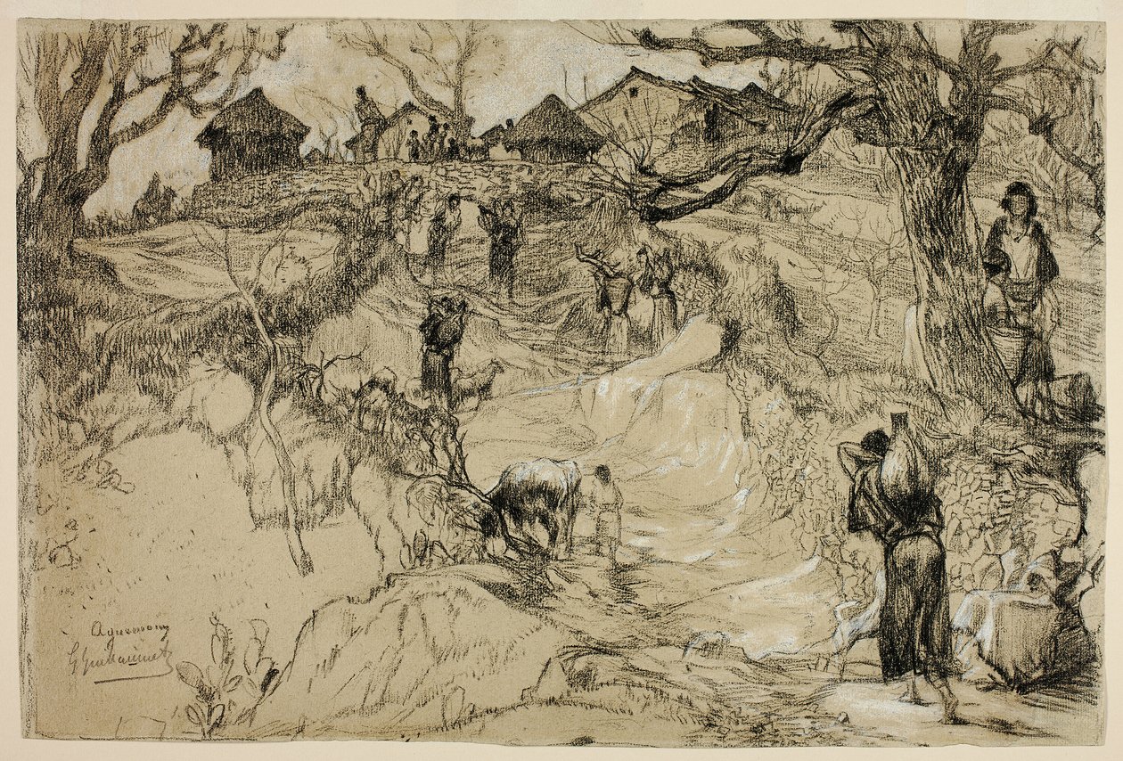 Aquemoun, Alžírsko od Gustave Achille Guillaumet