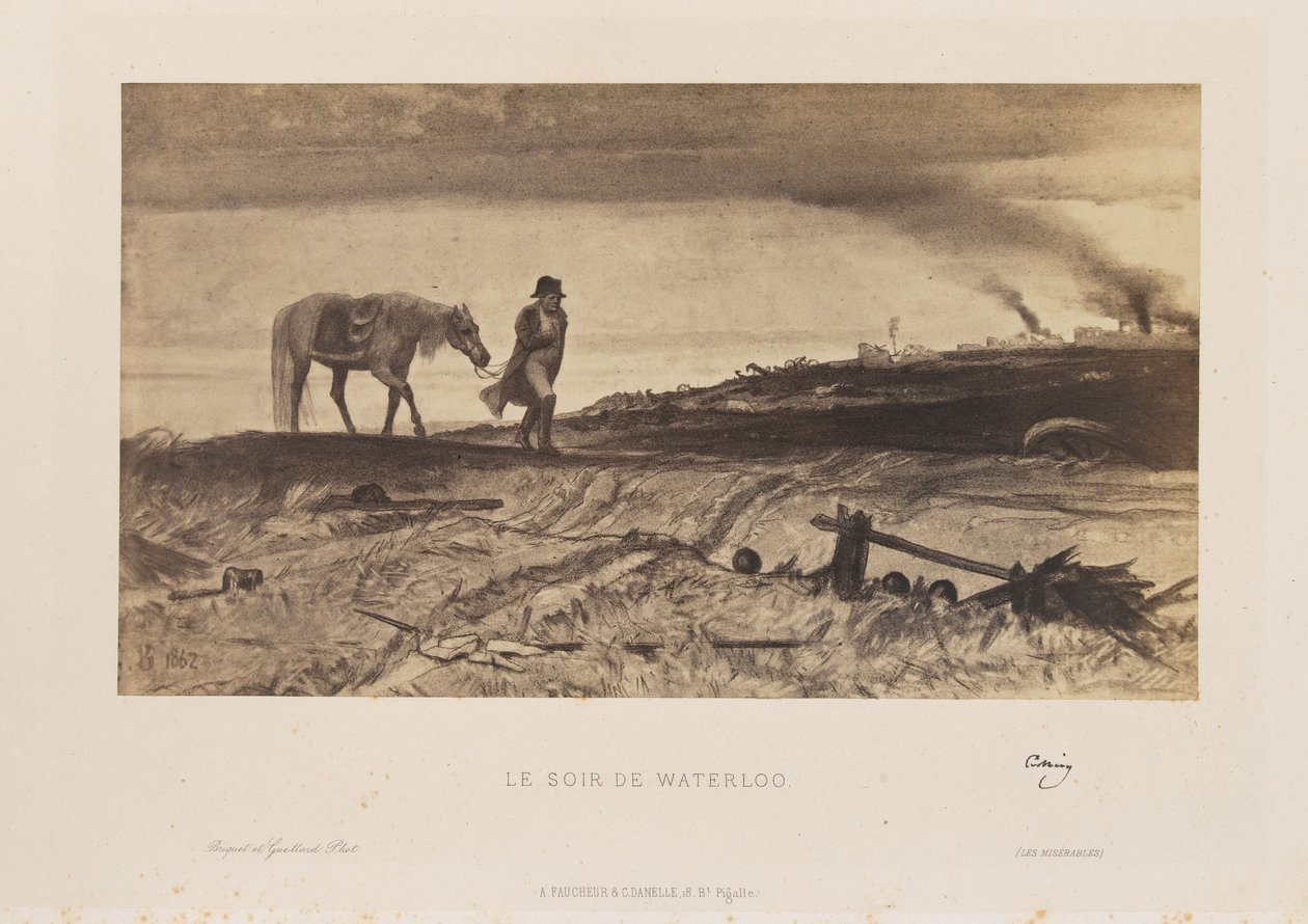 Gustave Brion - Večer u Waterloo od Gustave Brion