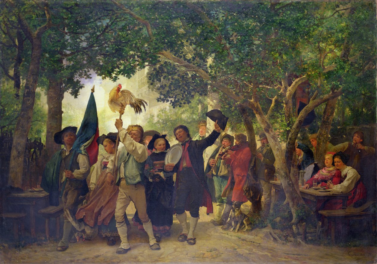 Vítěz kohoutího tance, 1871 od Gustave Brion