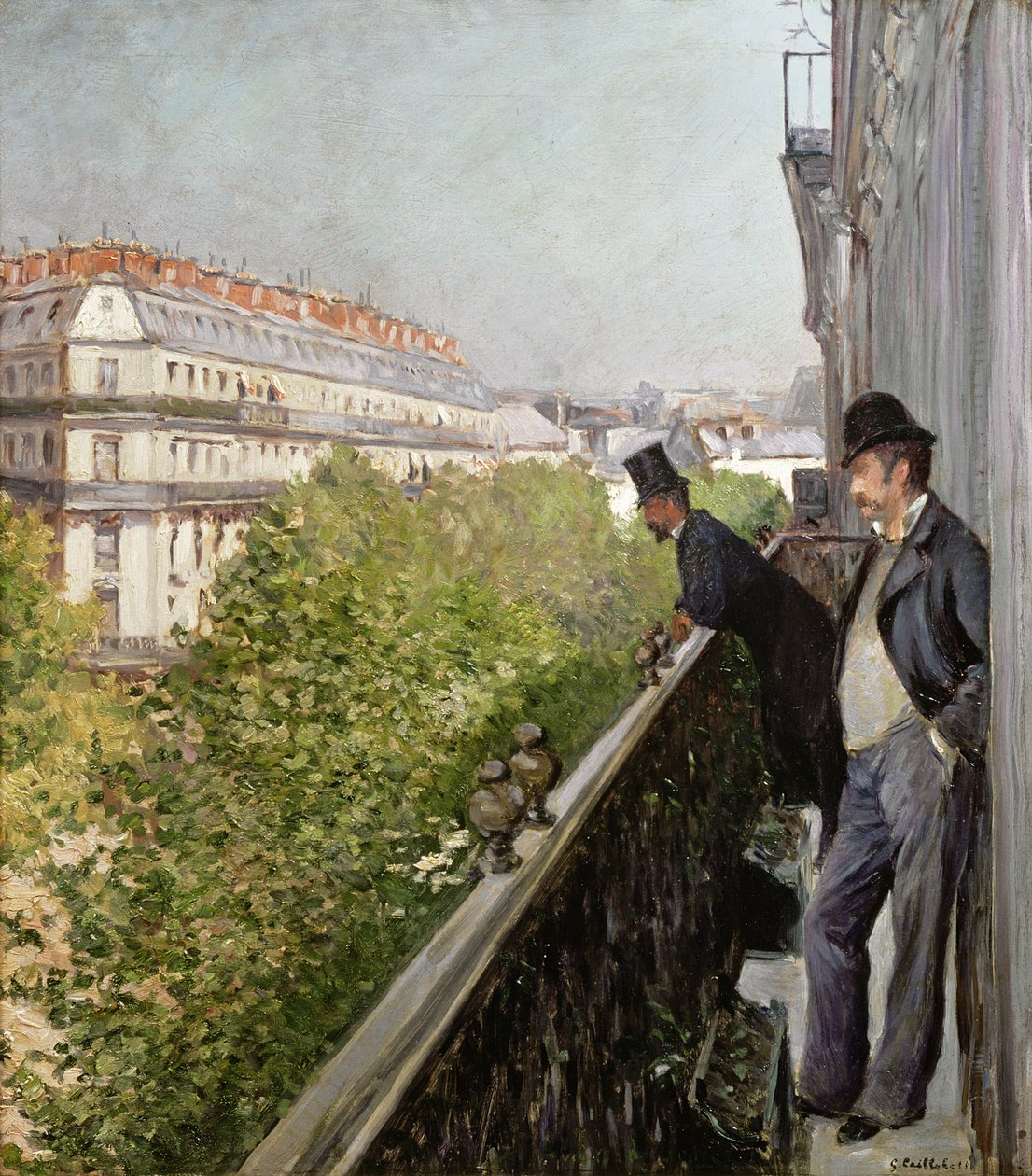 Balkon, Boulevard Haussmann, 1880 od Gustave Caillebotte