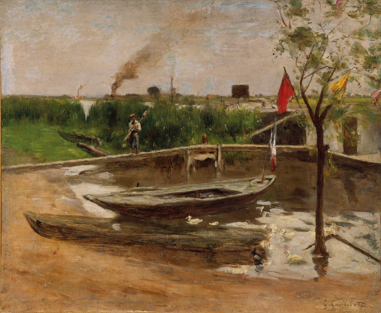 Lodní přístav na Seině, asi 1891 (olej na plátně) od Gustave Caillebotte