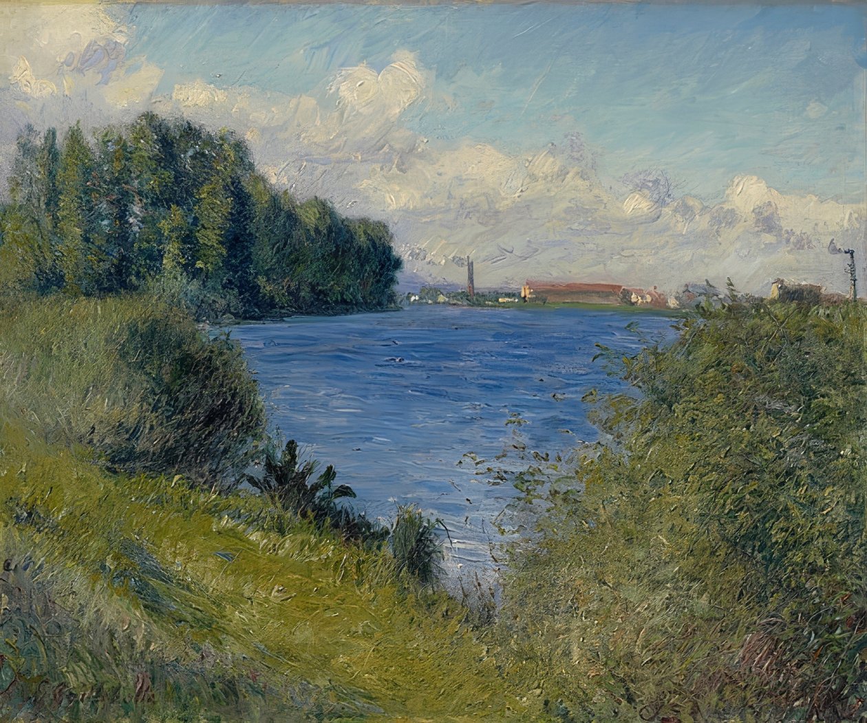 Seina v Argenteuil. Kolem roku 1892 od Gustave Caillebotte