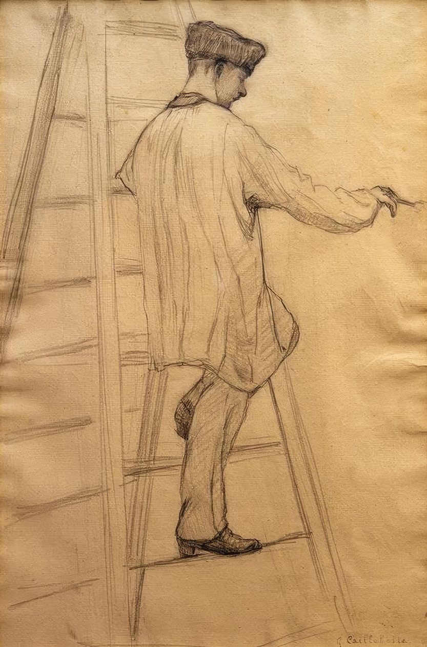 Studium pro malíře pokojů od Gustave Caillebotte