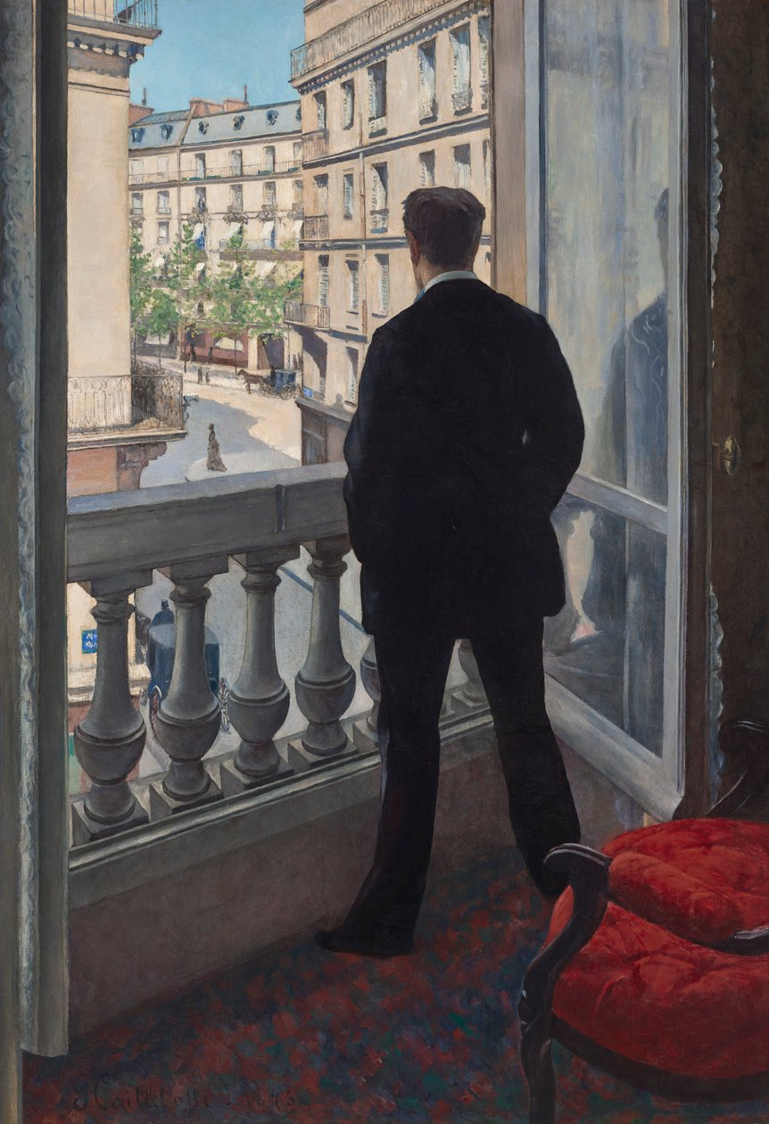 Mladý muž u okna od Gustave Caillebotte