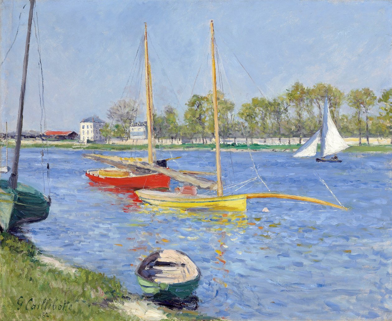 Seina v Argenteuil - obraz Gustava Caillebotteho (1848-1894), olej na plátně (59,7 x 73,7 cm) od Gustave Caillebotte