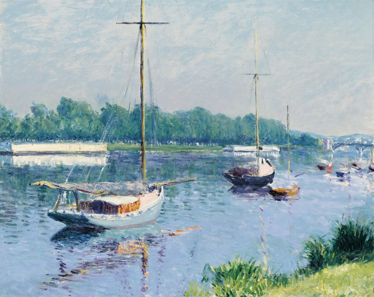 jezero Argenteuil; Povodí Argenteuil, kolem roku 1882 od Gustave Caillebotte