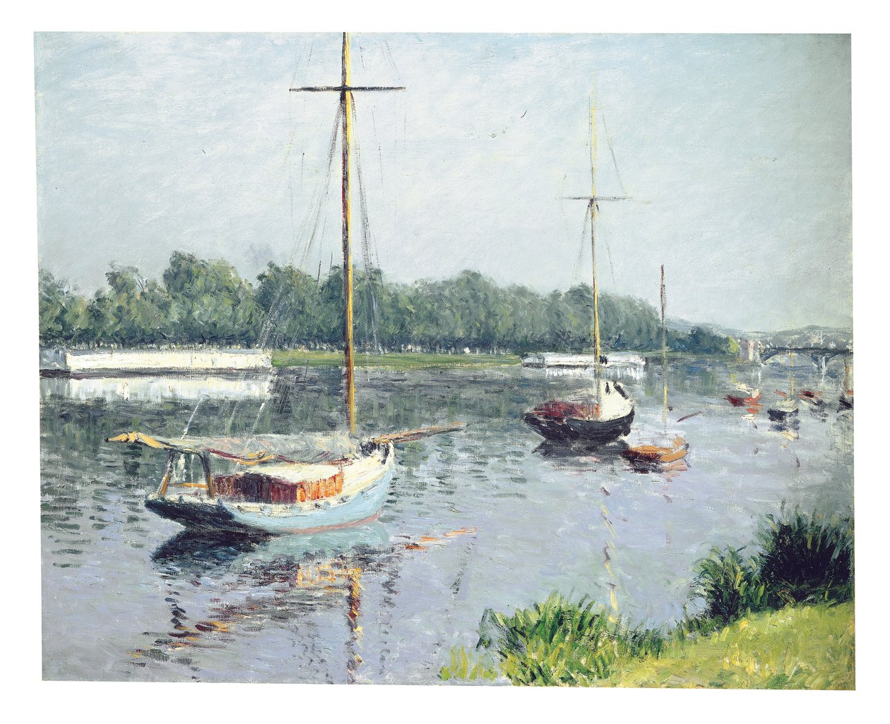 Povodí Argenteuil, kolem roku 1882 od Gustave Caillebotte